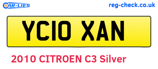 YC10XAN are the vehicle registration plates.