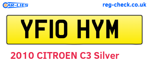 YF10HYM are the vehicle registration plates.