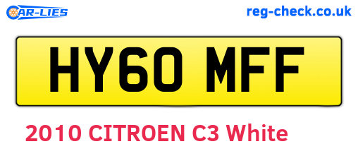 HY60MFF are the vehicle registration plates.