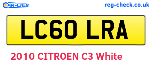 LC60LRA are the vehicle registration plates.