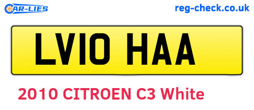 LV10HAA are the vehicle registration plates.
