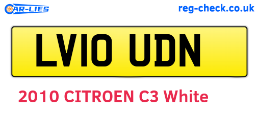 LV10UDN are the vehicle registration plates.
