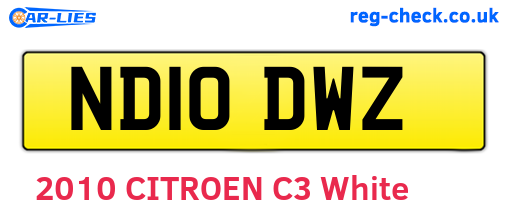 ND10DWZ are the vehicle registration plates.