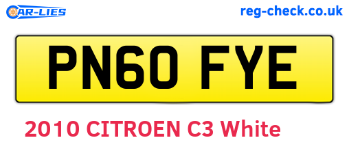 PN60FYE are the vehicle registration plates.