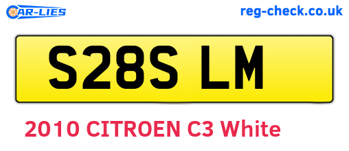 S28SLM are the vehicle registration plates.