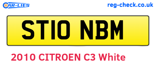 ST10NBM are the vehicle registration plates.