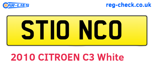 ST10NCO are the vehicle registration plates.