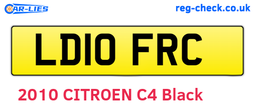 LD10FRC are the vehicle registration plates.