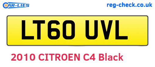 LT60UVL are the vehicle registration plates.