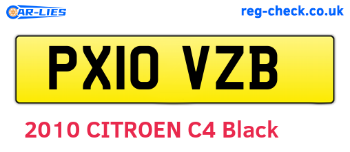PX10VZB are the vehicle registration plates.