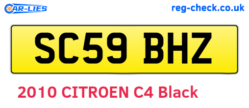 SC59BHZ are the vehicle registration plates.