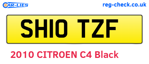 SH10TZF are the vehicle registration plates.