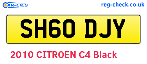 SH60DJY are the vehicle registration plates.