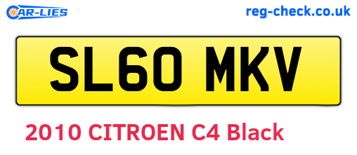 SL60MKV are the vehicle registration plates.