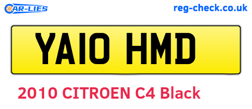 YA10HMD are the vehicle registration plates.