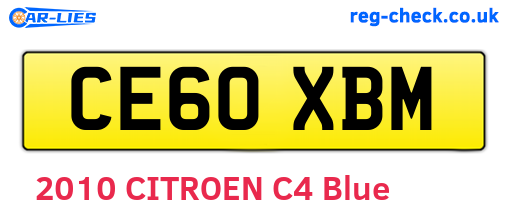 CE60XBM are the vehicle registration plates.
