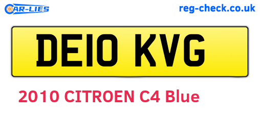 DE10KVG are the vehicle registration plates.