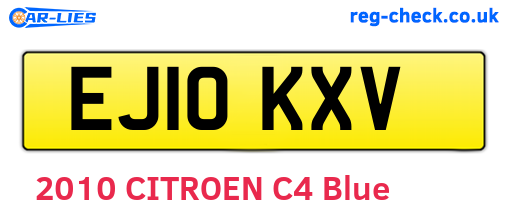 EJ10KXV are the vehicle registration plates.