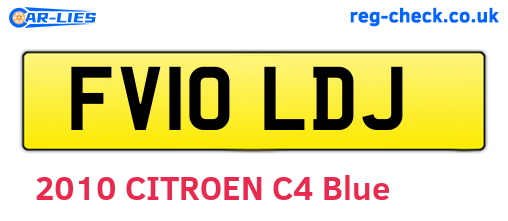 FV10LDJ are the vehicle registration plates.