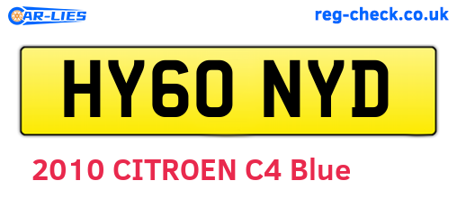 HY60NYD are the vehicle registration plates.