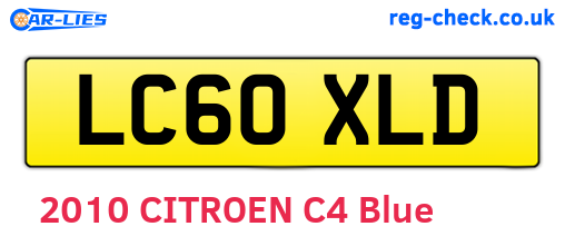 LC60XLD are the vehicle registration plates.