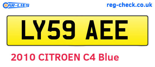 LY59AEE are the vehicle registration plates.
