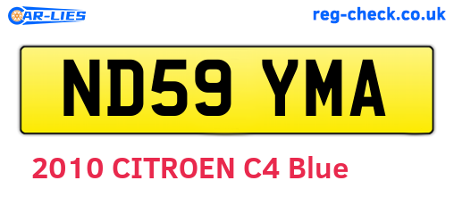 ND59YMA are the vehicle registration plates.