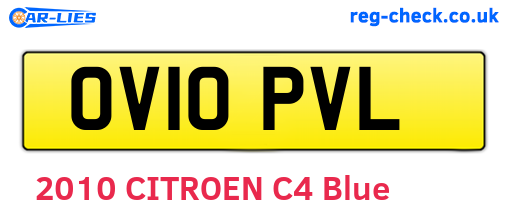 OV10PVL are the vehicle registration plates.