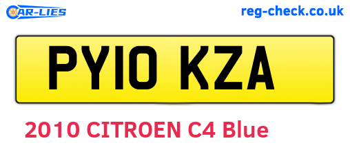 PY10KZA are the vehicle registration plates.