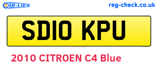 SD10KPU are the vehicle registration plates.