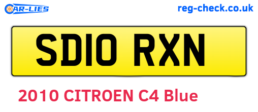 SD10RXN are the vehicle registration plates.