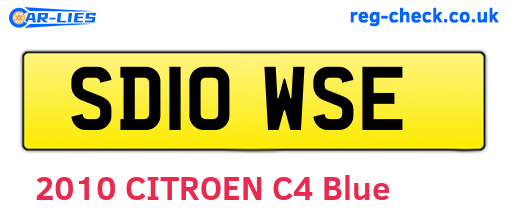 SD10WSE are the vehicle registration plates.