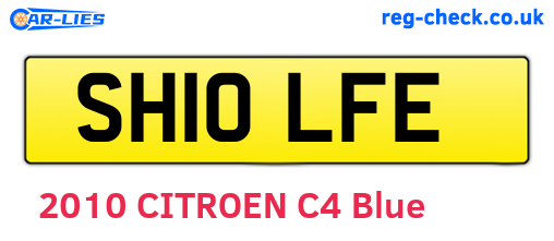 SH10LFE are the vehicle registration plates.