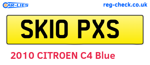SK10PXS are the vehicle registration plates.
