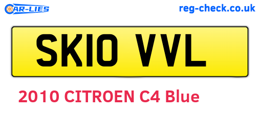 SK10VVL are the vehicle registration plates.