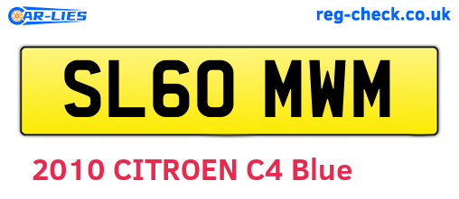 SL60MWM are the vehicle registration plates.