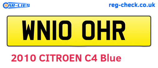 WN10OHR are the vehicle registration plates.