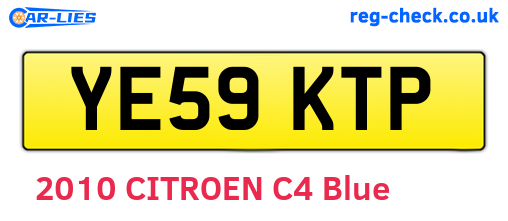 YE59KTP are the vehicle registration plates.