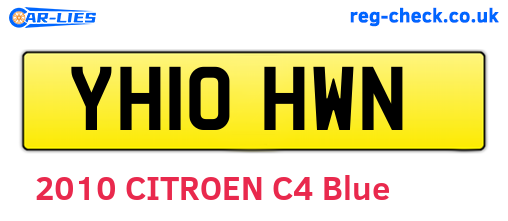YH10HWN are the vehicle registration plates.