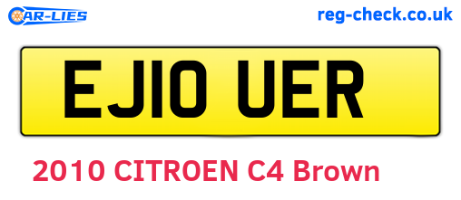 EJ10UER are the vehicle registration plates.