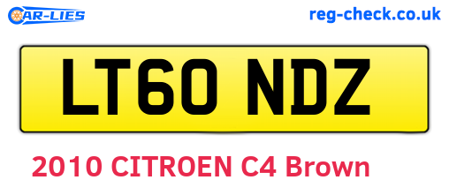 LT60NDZ are the vehicle registration plates.