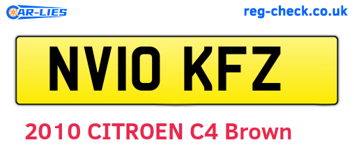 NV10KFZ are the vehicle registration plates.