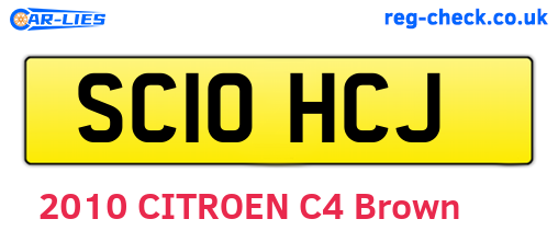 SC10HCJ are the vehicle registration plates.
