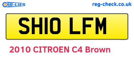 SH10LFM are the vehicle registration plates.