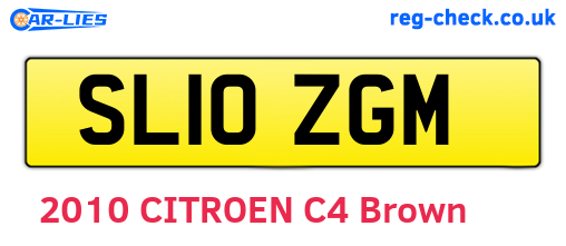 SL10ZGM are the vehicle registration plates.