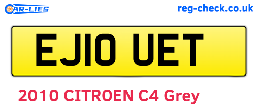 EJ10UET are the vehicle registration plates.