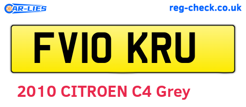 FV10KRU are the vehicle registration plates.