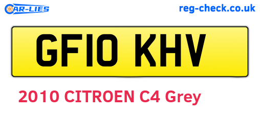 GF10KHV are the vehicle registration plates.