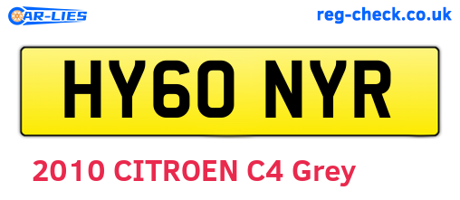HY60NYR are the vehicle registration plates.