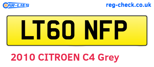 LT60NFP are the vehicle registration plates.